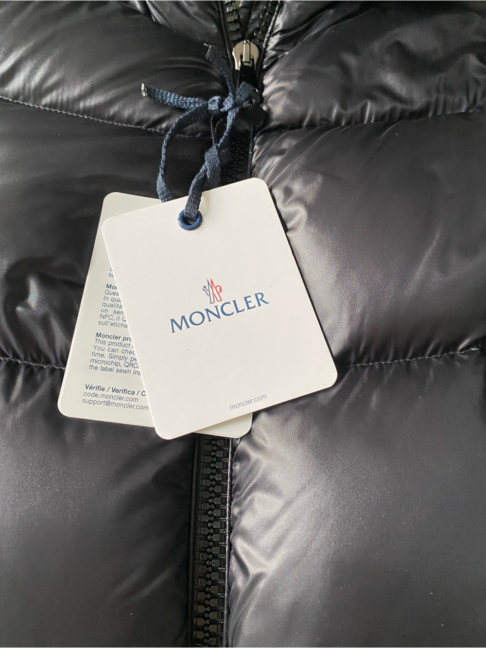 Women’s Moncler Black Shiny Quilted Down Puffer Jacket, - Picture 6 of 16